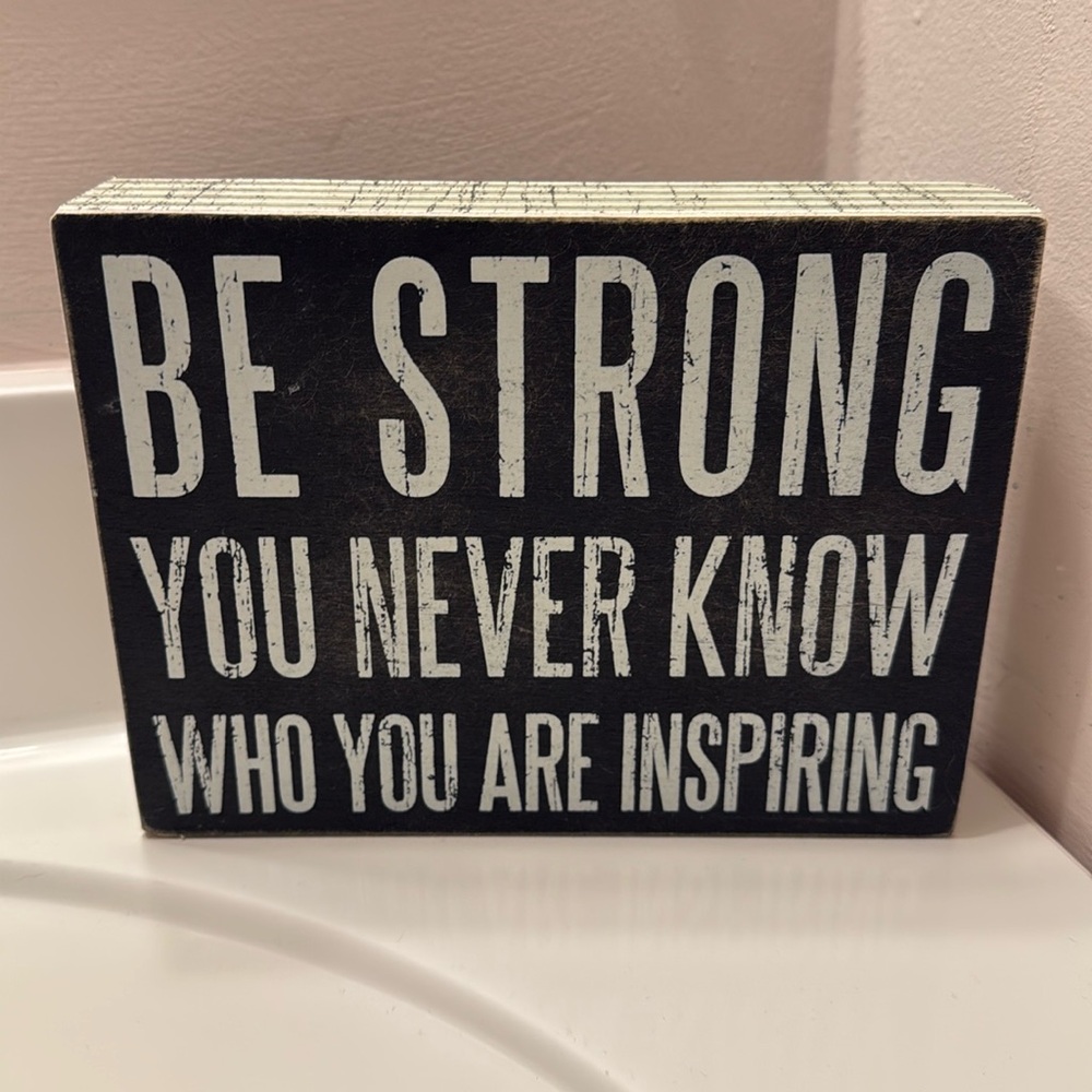 Wood block decor - inspirational quote